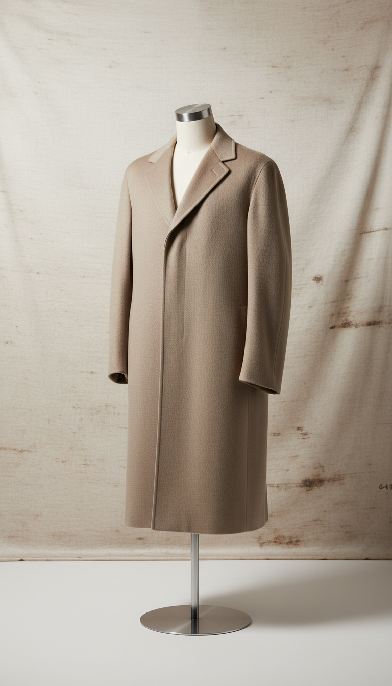 Champagne Taupe Cashmere Overcoat