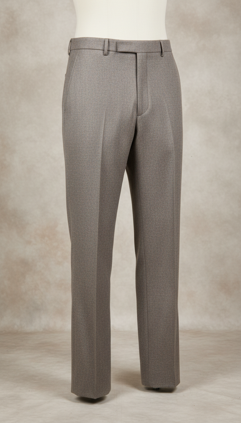 Tailored Wool Trousers with Crease